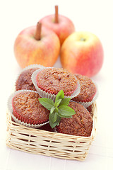 Image showing muffins with apple