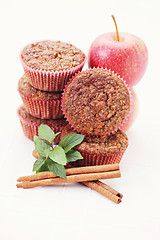 Image showing muffins with apple