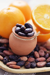 Image showing cocoa and orange