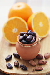 Image showing cocoa and orange