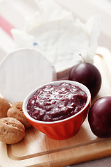 Image showing chutney plum with cheese