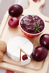 Image showing chutney plum with cheese