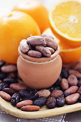 Image showing cocoa and orange