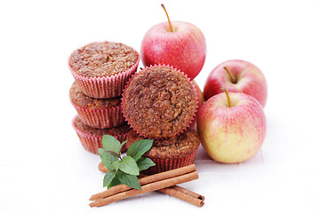 Image showing muffins with apple