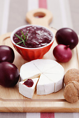 Image showing chutney plum with cheese