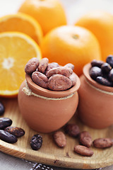 Image showing cocoa and orange