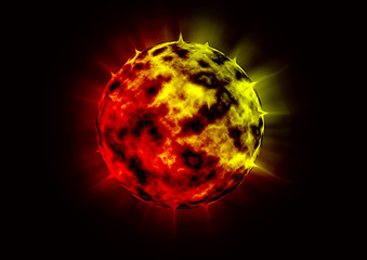 Image showing burning planet