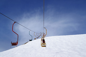 Image showing Old chair-lift