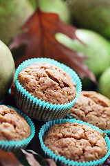 Image showing muffins with pear