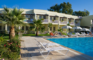 Image showing  resort hotel and swimming pool