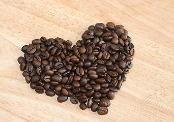 Image showing coffee beans as heart   