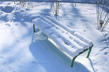 Image showing bench in winter