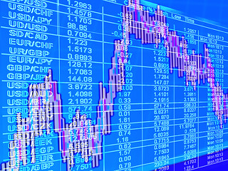 Image showing business analyzing graph on monitor