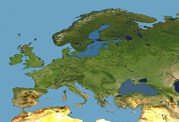 Image showing physical map of the Europe