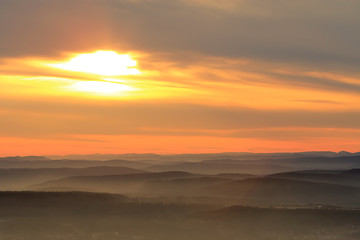 Image showing Sundown and mountains.