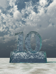 Image showing frozen number ten