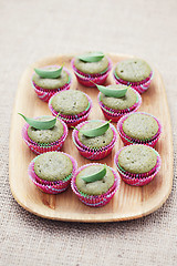 Image showing green tea muffins