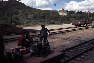 Image showing Railway workers