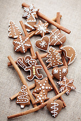 Image showing gingerbreads with cinnamon