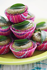Image showing green tea muffins