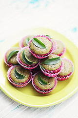 Image showing green tea muffins