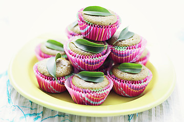 Image showing green tea muffins