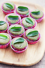 Image showing green tea muffins