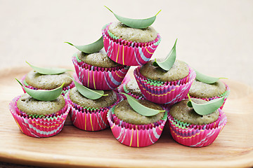 Image showing green tea muffins