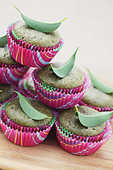 Image showing green tea muffins