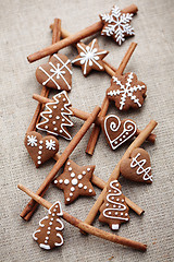 Image showing gingerbreads with cinnamon