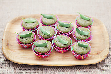 Image showing green tea muffins