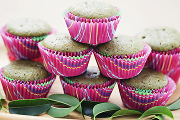 Image showing green tea muffins