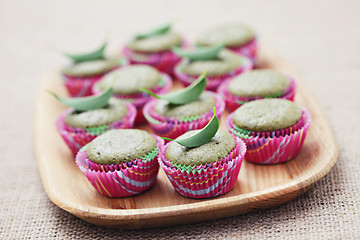 Image showing green tea muffins