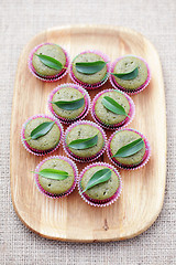 Image showing green tea muffins