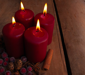 Image showing Christmas Candles