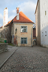 Image showing Facade of the ancient house in Tallinn