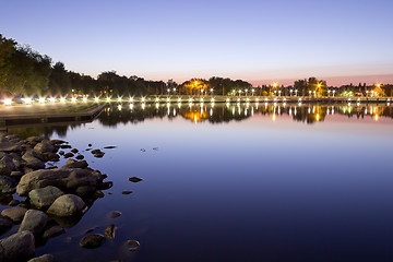 Image showing Wascana lake at night