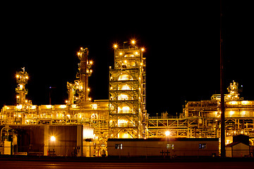 Image showing Factory at night