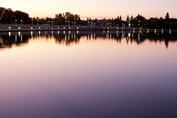 Image showing wascana lake at night