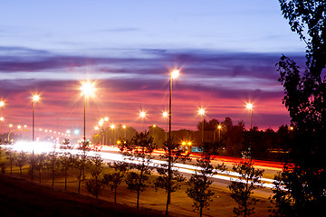 Image showing Highway 1 at night