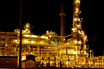 Image showing Factory at night