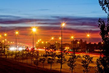 Image showing Highway 1 at night