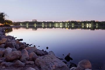 Image showing wascana lake at night