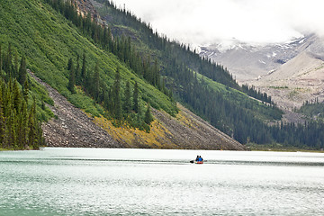 Image showing Canoeing on the magnificent Lake Louis 