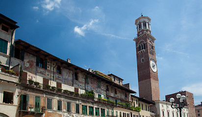 Image showing Lamberti tower in Verona