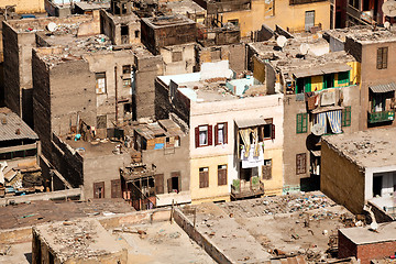 Image showing Slum dwellings in Cairo Egypt