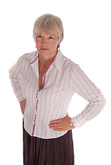 Image showing Serious Business Woman with Hands on Hips