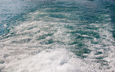 Image showing Water behind ferry