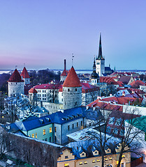 Image showing Old town of Tallinn Estonia