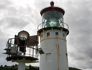 Image showing Kilauea Lighthouse on Kauai with its modern replacement